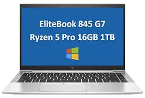 HP New EliteBook 845 G7 14" FHD IPS (16GB RAM, 1TB PCIe SSD, AMD 6-Core Ryzen 5 Pro 4650U (Beat i7-1165G)) Business Laptop Bundle with Bag+WiFi+Webcam, Windows 10 Pro/Win 11 Pro