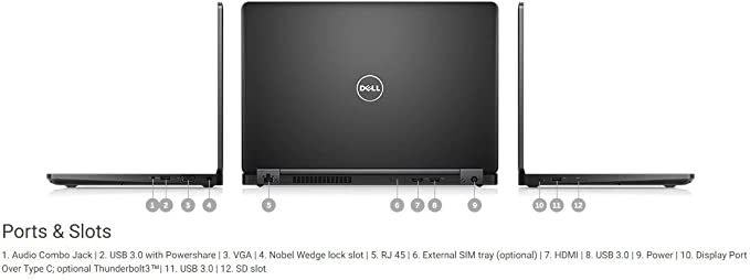 Dell Latitude E5480/5490 i5 7th / 8GB RAM/256GB SSD